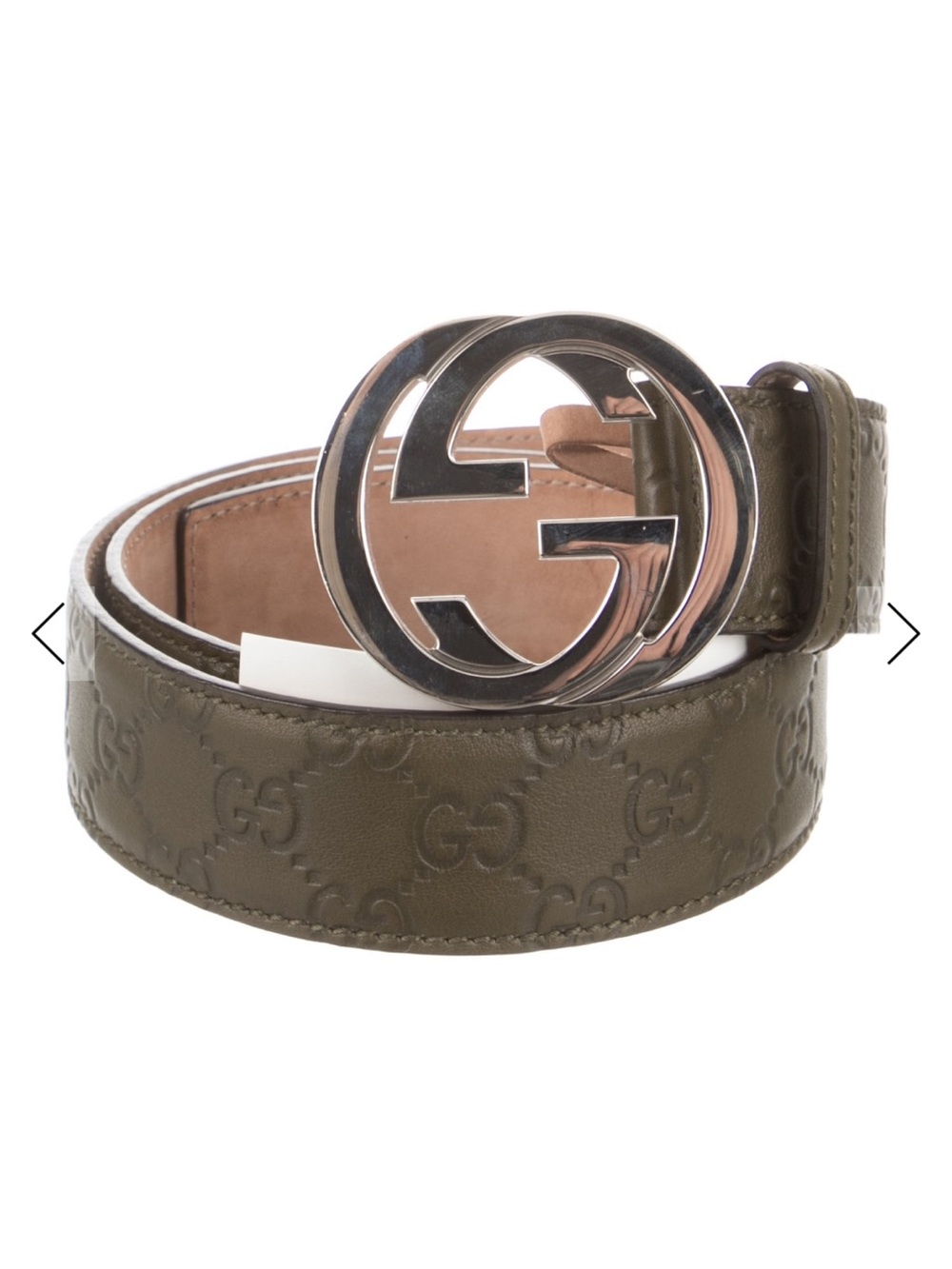 NWOT authentic Gucci interlocking belt in green in XL